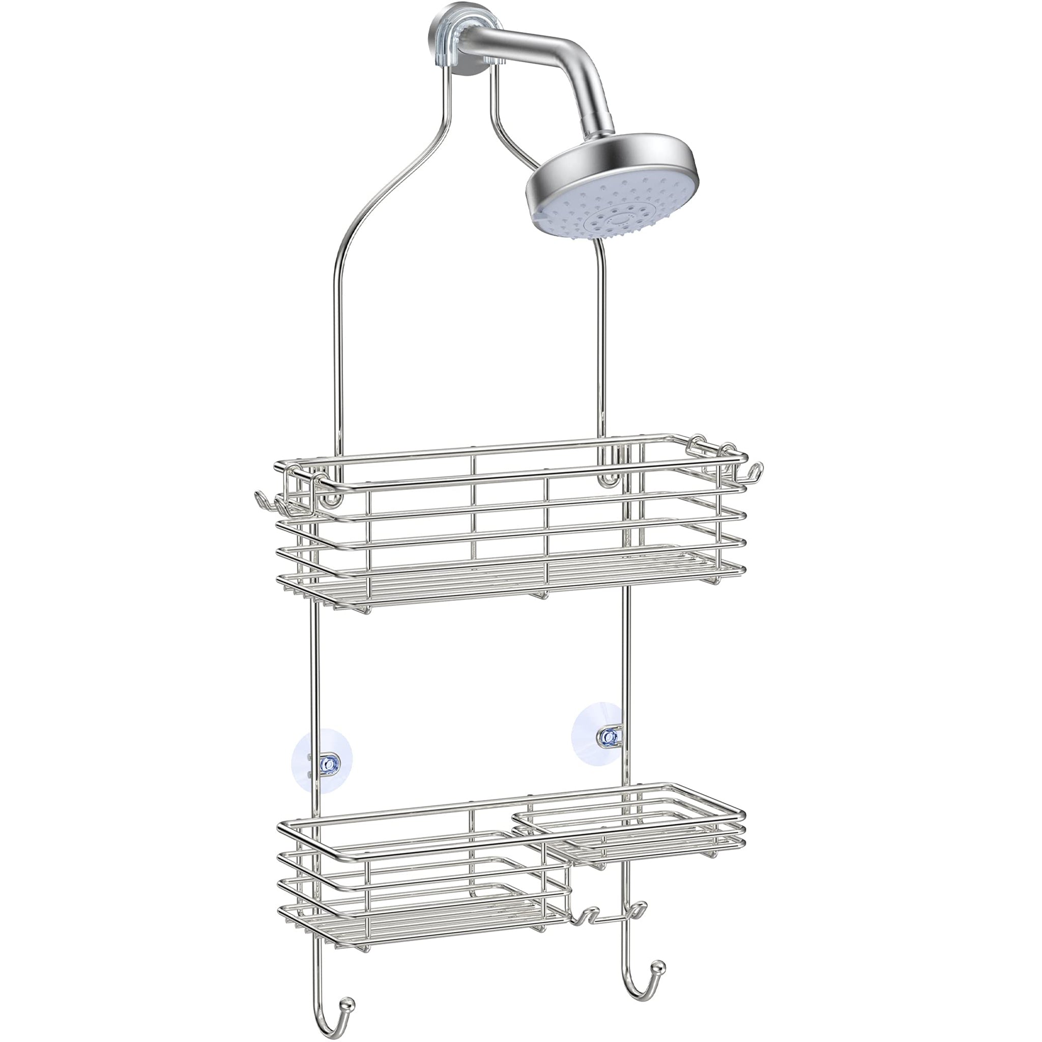 TEKNOTEL Shower Caddy Hanging Bathroom Organizer - Rust Proof Wire Chrome
