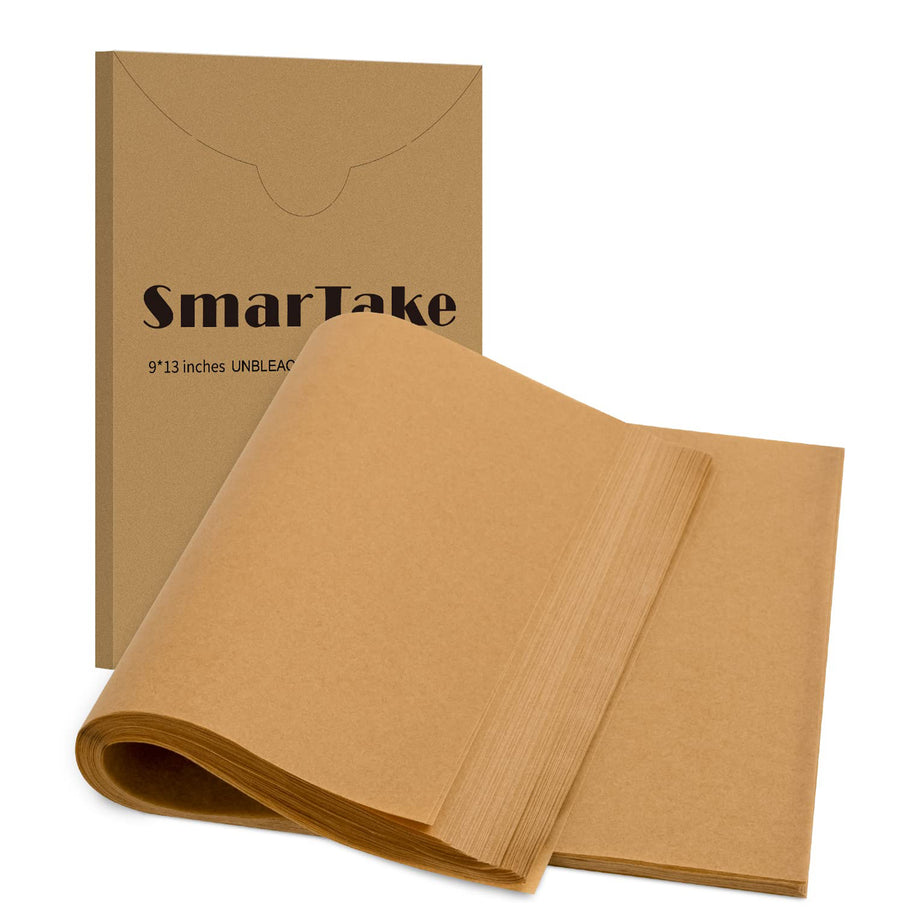 SMARTAKE 200 Pcs Unbleached Parchment Paper Baking Sheets Round, 4