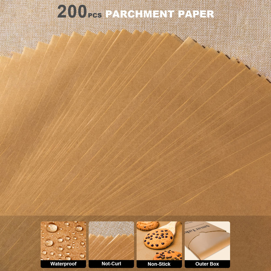 SMARTAKE Parchment Paper, 13 in x 164 ft (177 Sq. Ft) Non-Stick Baking –  SMARTAKE OFFICIAL