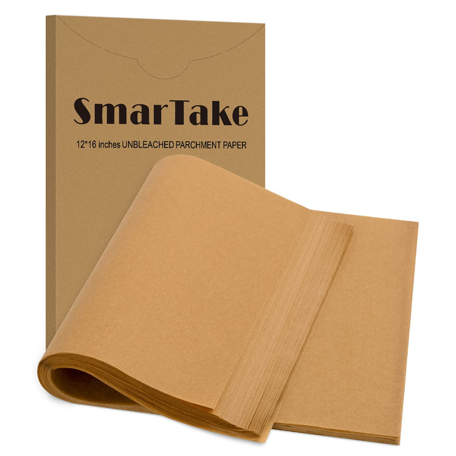 200-Pack Precut Parchment Paper Sheets 12 x 16 inches, Unbleached