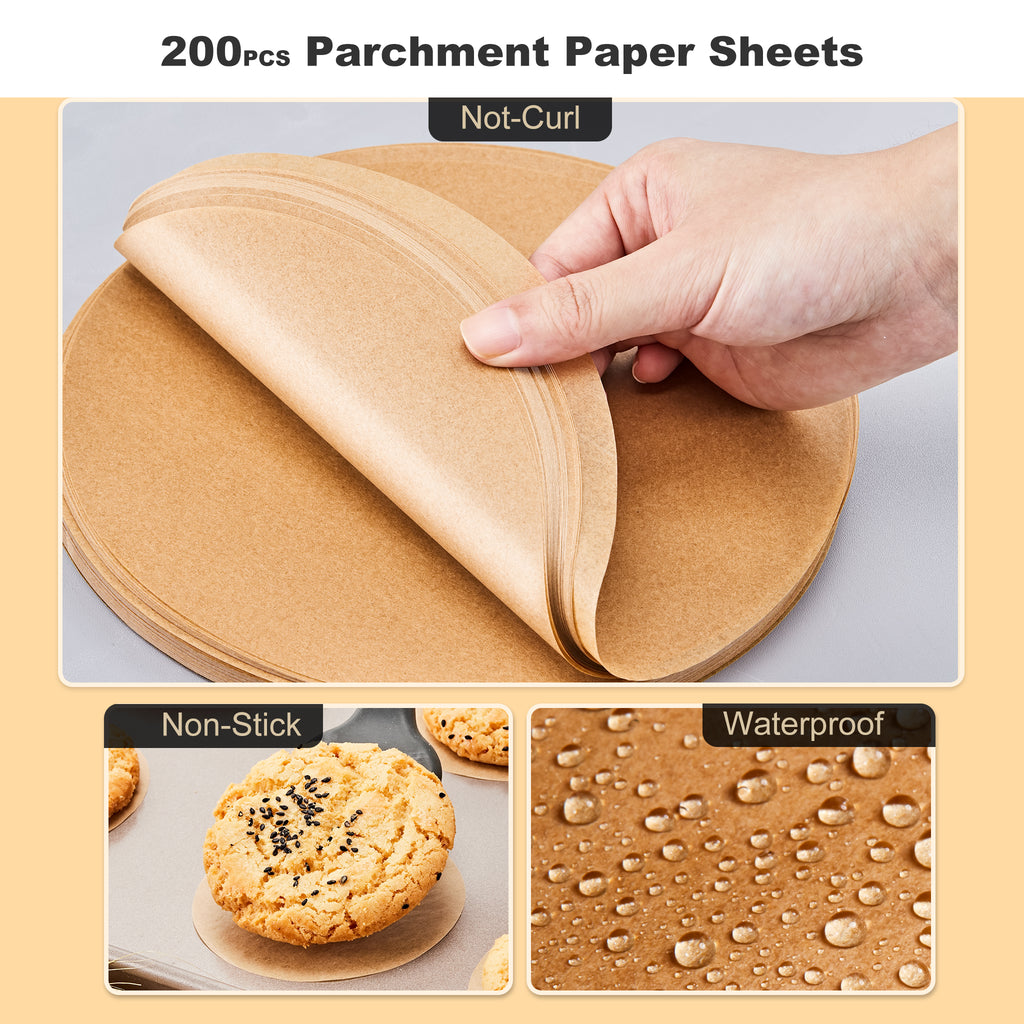 Buy SMARTAKE 200 Pcs Parchment Paper, 12x16 Inches Rectangle & 9 Inches  Round Set, Non-Stick Baking Parchment for Cake Cookie Grilling Air Fryer  Steaming Online at desertcartKUWAIT