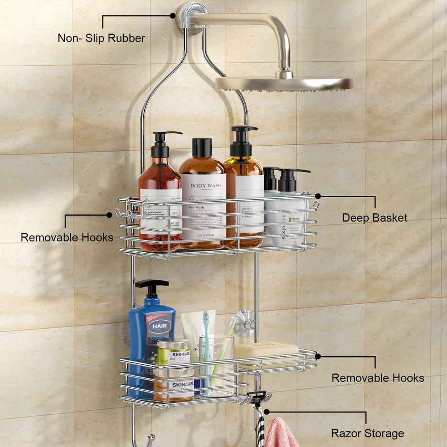 SMARTAKE Hanging Shower Head Caddy, Rustproof Bathroom Shower