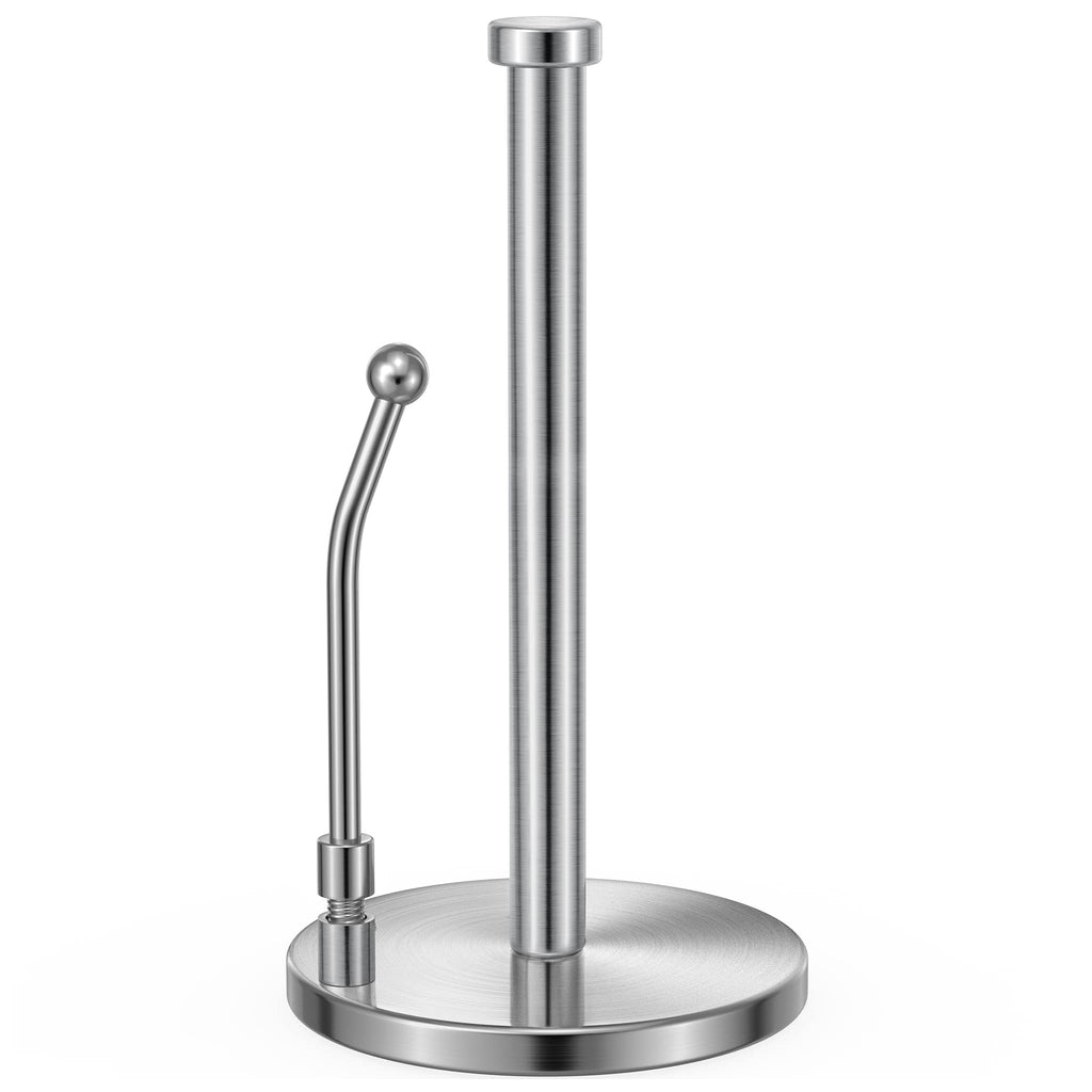 Swaitee Paper Towel Holder Countertop, Paper Towel Holder Stand with  Ratchet System for Kitchen Bathroom, One-Handed Tear Paper Stainless Steel  Paper