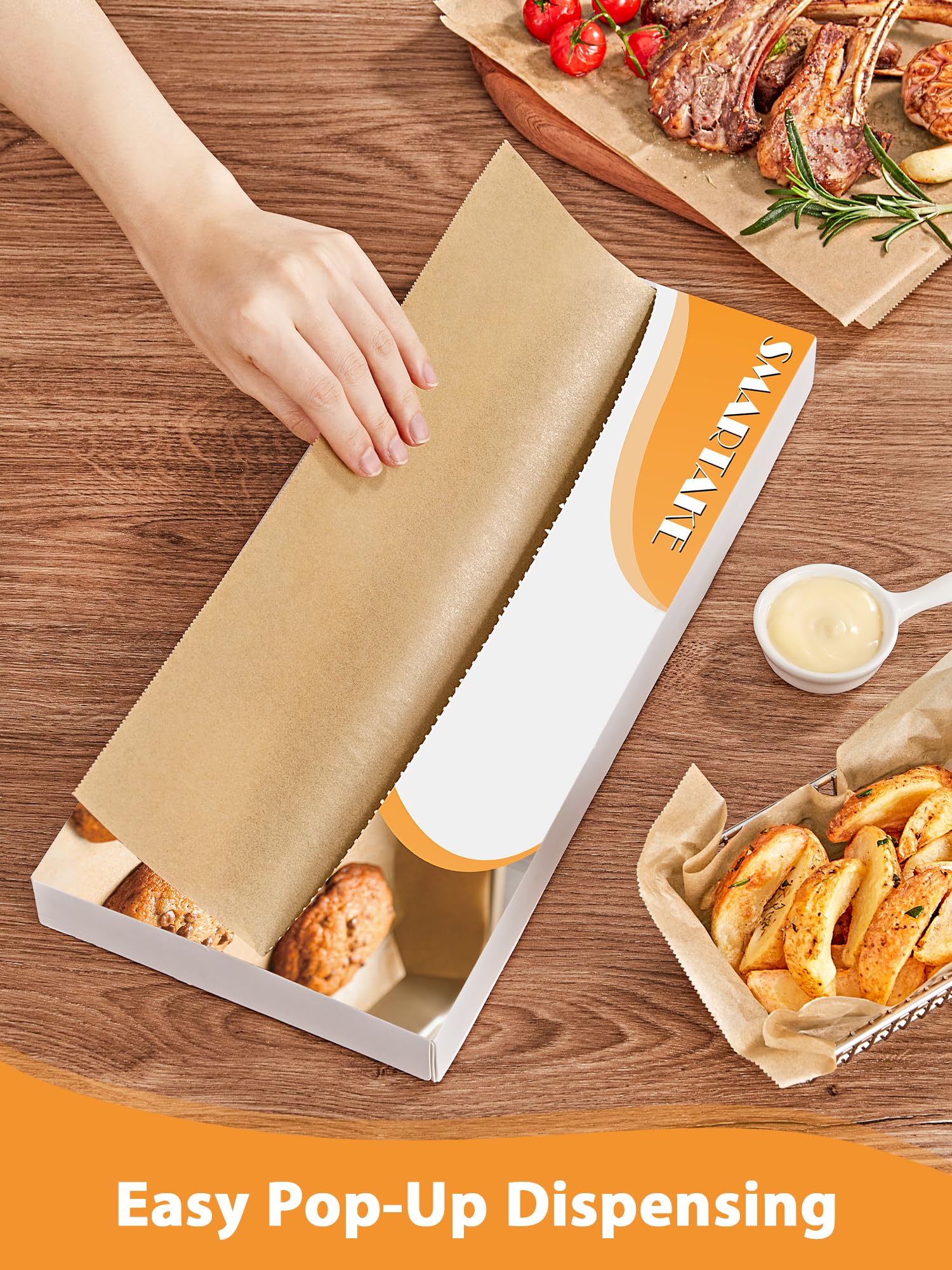 SMARTAKE 200 Pcs Pop-Up Parchment Paper Sheets - Thumbnail 2