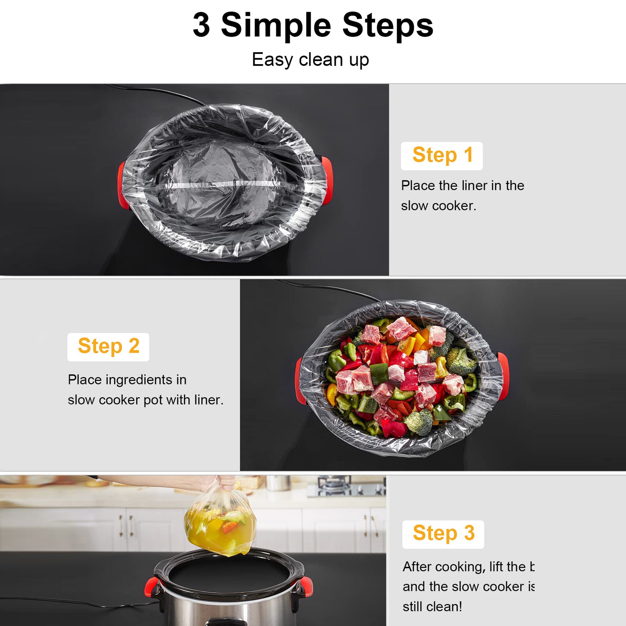 SMARTAKE Slow Cooker Liners, Crock Pot Liners 13x 15 Crockpot Liners –  SMARTAKE OFFICIAL